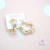 Clip On Gold Hoops with Pearls - Image 8