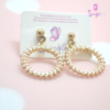 Hanging Round Loop with studded Pearl