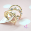 Clip On Gold Hoops with Pearls - Image 4