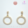 Hanging Round Loop with studded Pearl - Image 4