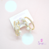 Clip On Gold Hoops with Pearls - Image 6