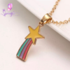 Rainbow Star Charm with Chain