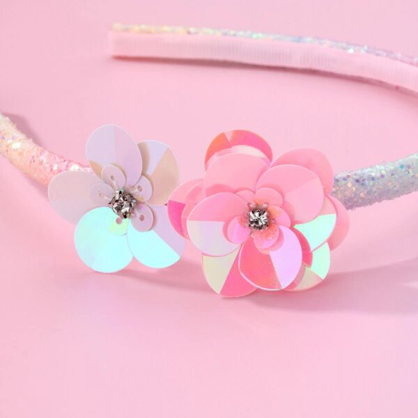 Multi-Sequin Flower Hairband - Image 2