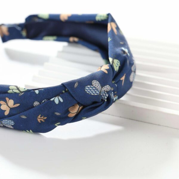 Blue Butterfly Print Knot Hairband - Image 4