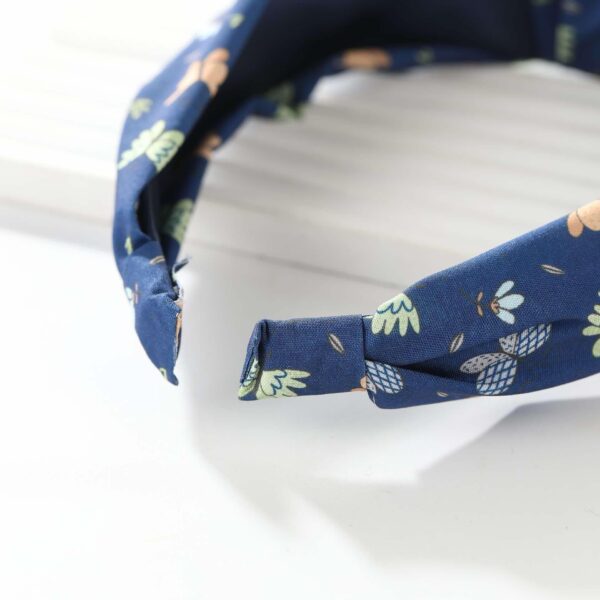 Blue Butterfly Print Knot Hairband - Image 3