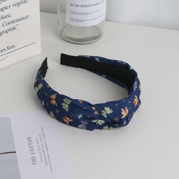 Blue Butterfly Print Knot Hairband - Image 2